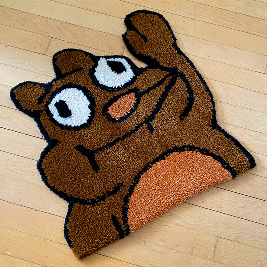 Waving Squirrel Rug: Limited Edition 1 of 1